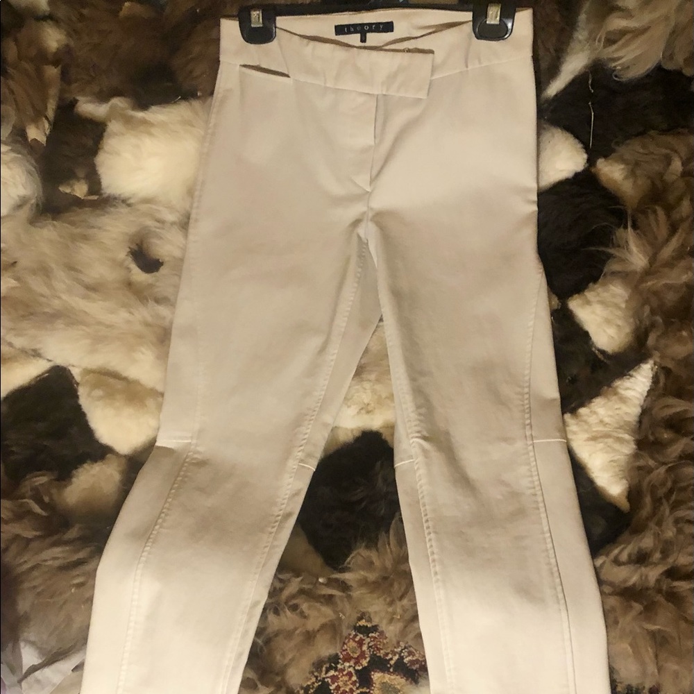 Theory Pants Creme colored